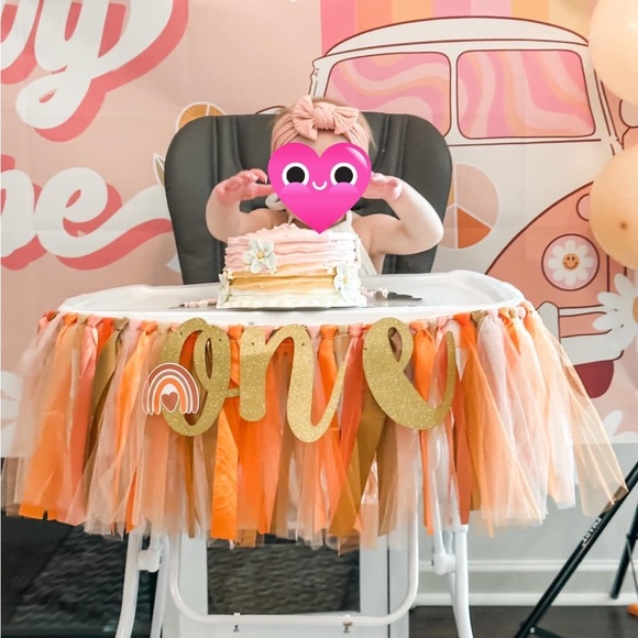 EUC One Groovy Baby First Birthday Decor Lightly Used - Picture 5 of 9